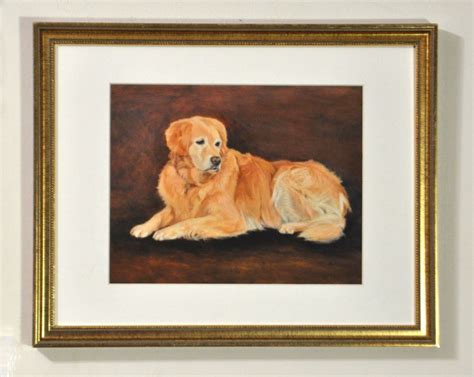 Golden Retriever Art Print Golden Retriever Dog Oil