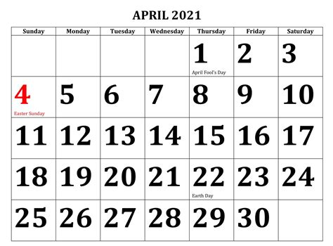 The deadliest attack took place in balkh province, where the taliban attacked and. April 2021 Calendar With Holidays | Free Printable ...