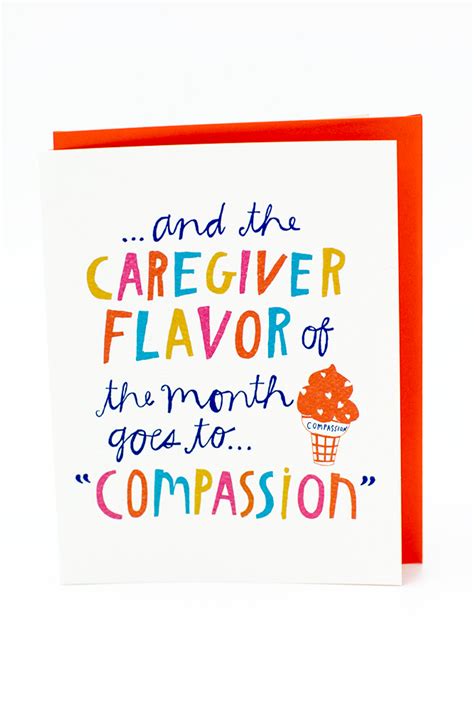 Appreciation Celebration And Thank You Card For Caregivers And
