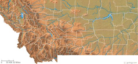 Topographic Map Of Montana