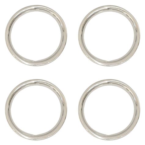 16 Inch Set Of 4 Trim Rings Chromed Solid Steel Beauty Rings