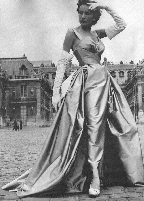 1950s Silk Tafetta Evening Gown By Christian Dior Vintage Couture