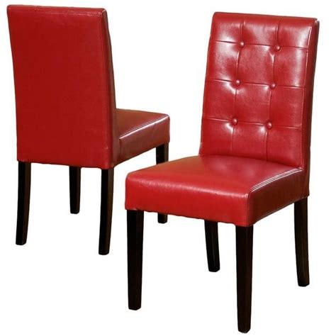 Leather dining room chairs combine classic design, practicality and luxury, which is from leather and metal dining chairs to oak and leather dining chairs, our range of contemporary leather dining chairs ready to deliver. 20 Photos Red Leather Dining Chairs | Dining Room Ideas