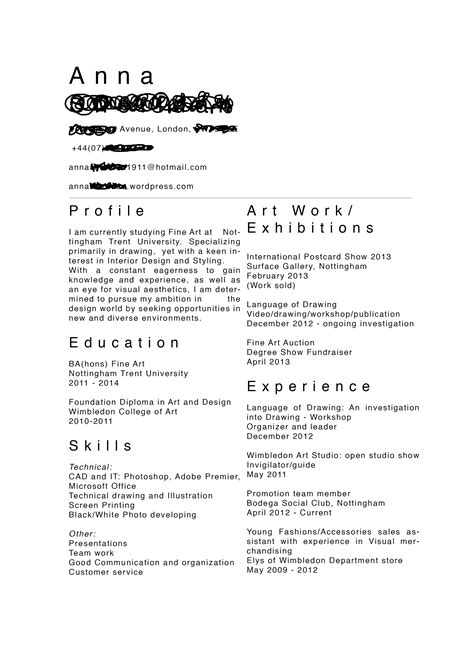 Ace Artist Resume Template Free Curriculum Vitae Format In Research Paper