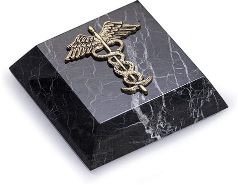 Kensingtonrow Home Collection Paperweights Medical Caduceus Marble Paperweight
