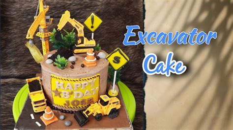 Jual kue ultah minion veda thanya cakes tokopedia. Excavator Cake || kue ulang tahun anak konstruksi / alat ...
