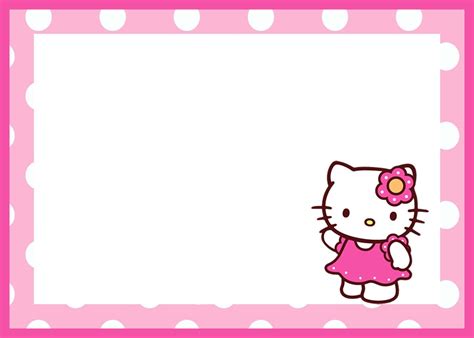 Hello Kitty Birthday Invitation Template Hello Kitty Invitation Card