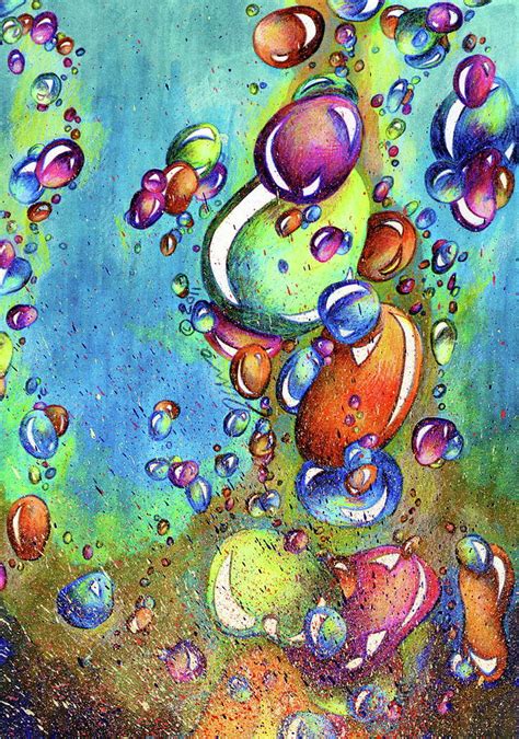 Rainbow Bubbles Drawing By Jessica Nunno