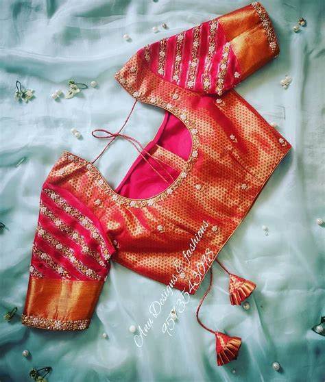 Silk and rayon embroidery threads are also used for specialized embroideries. Latest Silk Saree Blouse Designs for South Indian Brides ...