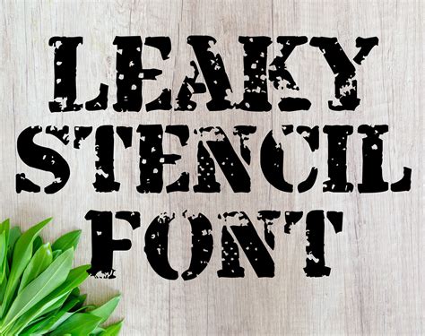 FONT FOR CRICUT font otf Stencil Distressed font svg leaky stencil font svg Stencil font svg ...