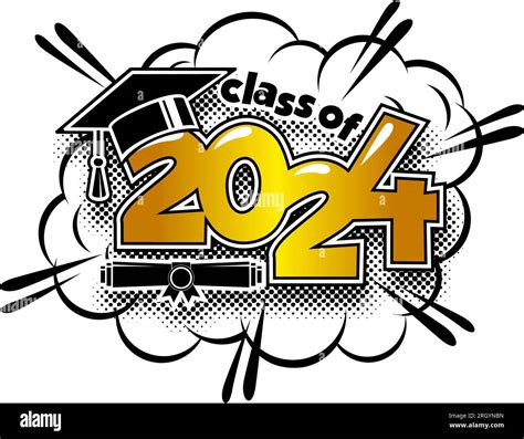 2024 Class Graduate Header Decorate Congratulation For School