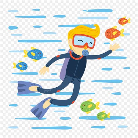 Gambar Bahan Dasar Laut Penyelam Vektor Diver Clipart Grafik Vektor