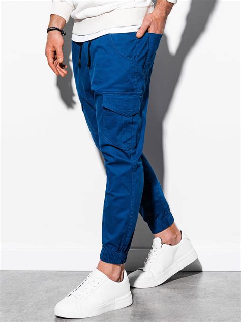 Mens Pants Joggers P886 Blue Modone Wholesale Clothing For Men