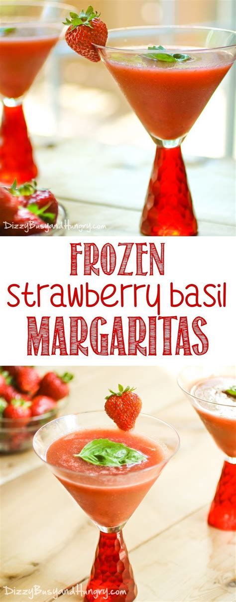 The combination of basil and strawberries work with tequila to make a delicious and refreshing blended cocktail. Frozen Strawberry Basil Margaritas | Recipe in 2020 | Strawberry basil margarita, Easy margarita ...