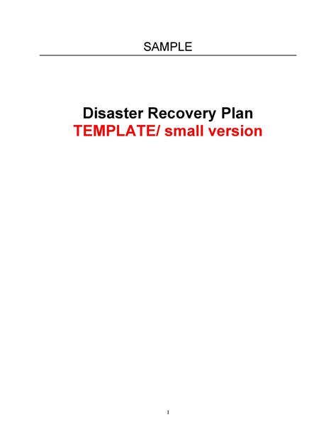 52 Effective Disaster Recovery Plan Templates Drp Templatelab