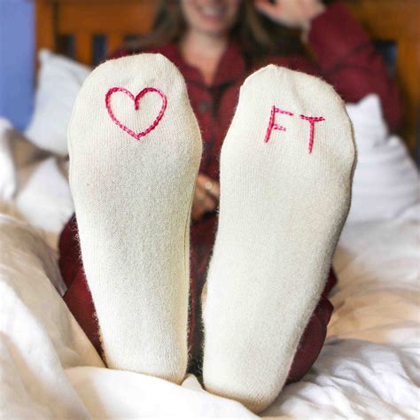 Personalised Women S Bed Socks Embroidered By Stephieann