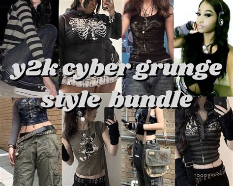 Y2k Cyber Grunge Style Bundle Etsy Polska