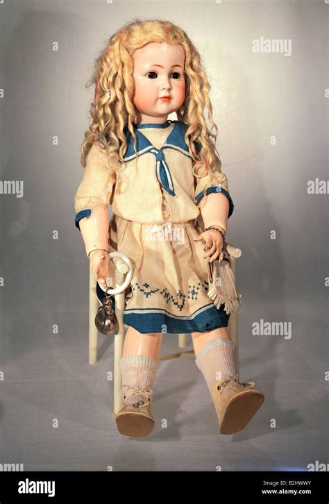 Toys Dolls Character Doll Bisque Porcelain Height Sitting 47 Cm