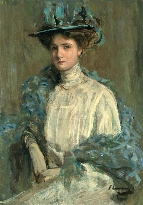 Sir John Lavery Portrait Of A Lady In Blue Ca Late 1890s Woman