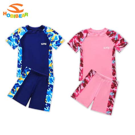 Hobibear Childrens Swimsuits Boys Girls Students Quick Drying
