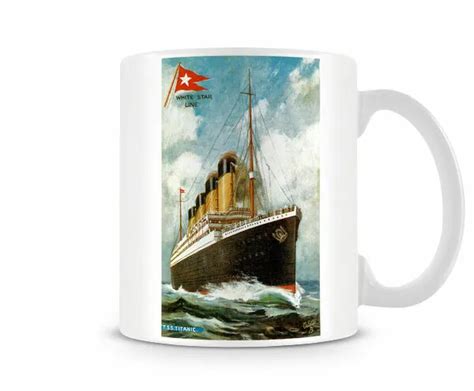 WHITE STAR LINE Ship RMS Titanic Vintage Gift Mug PicClick UK