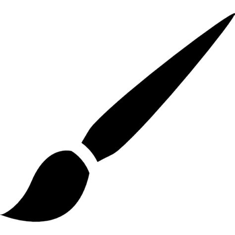 Paint Brush Silhouette Vector At Getdrawings Free Download