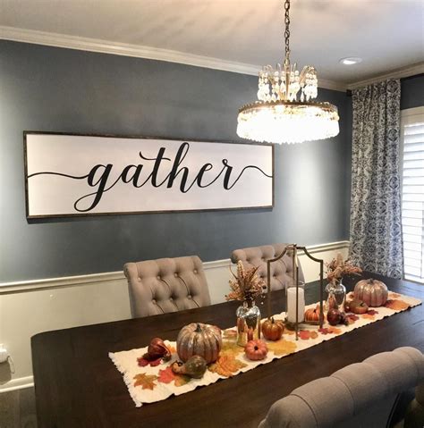 Gather Wood Sign Sign With Quote: Gather Wood Sign in black | Etsy | Dinning room wall decor ...