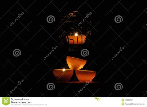 Lamp Candle Shining In The Darkness Challis Flame Artistic