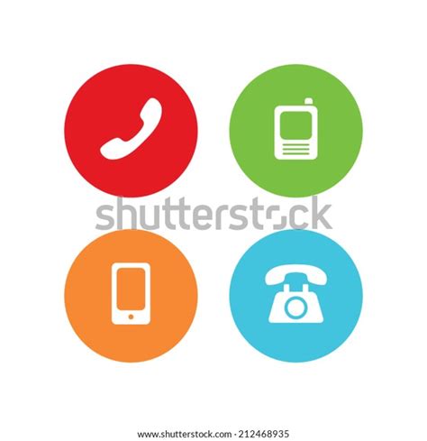 Phone Call Icons Stock Vector Royalty Free 212468935 Shutterstock