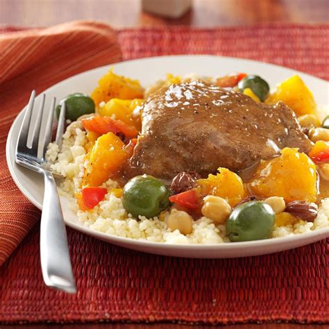 Stir in 1/2 cup broth and dates. Moroccan Chicken Recipe | Taste of Home