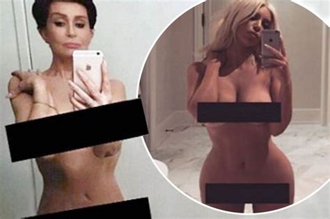 Sharon Osbourne Recreates Kim Kardashians Fully Naked