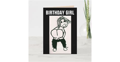 birthday girl spanking funny kinky greeting card zazzle
