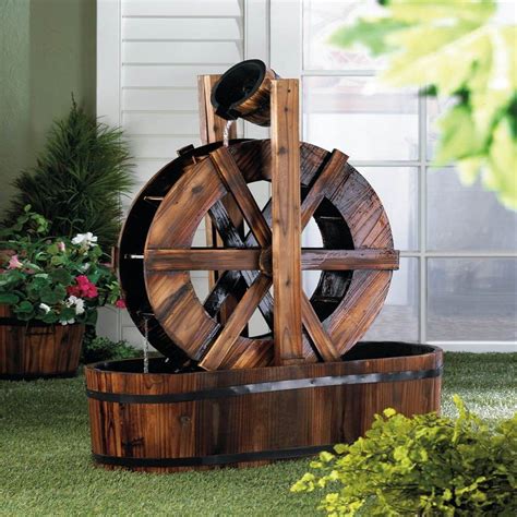 Check spelling or type a new query. Spinning Wood Outdoor Water Mill Fountain - P&J Home and ...