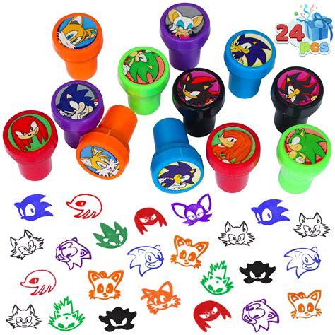 PRICES MAY VARY. 【Package Includes】 24Pcs Sonic Themed Stampers with 12