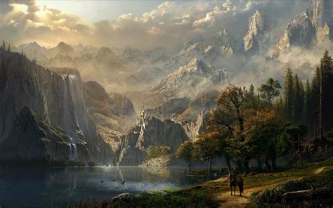 Maybe you would like to learn more about one of these? Fantasy landscape art artwork nature wallpaper | 2880x1800 | 667485 | WallpaperUP