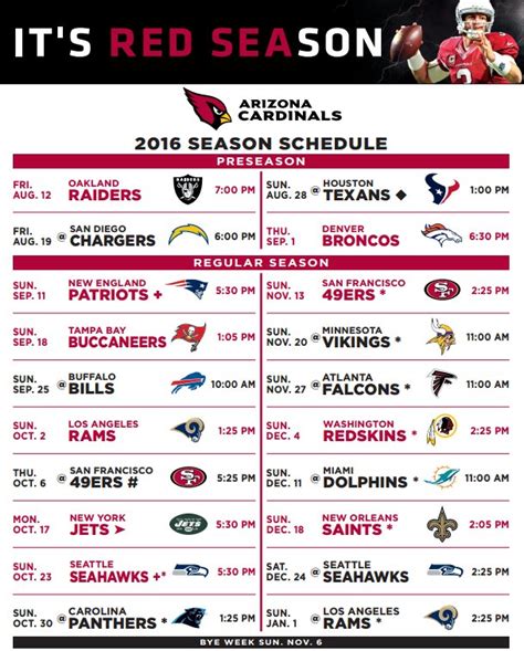 Arizona Cardinals On Twitter Download And Print The Azcardinals 2016