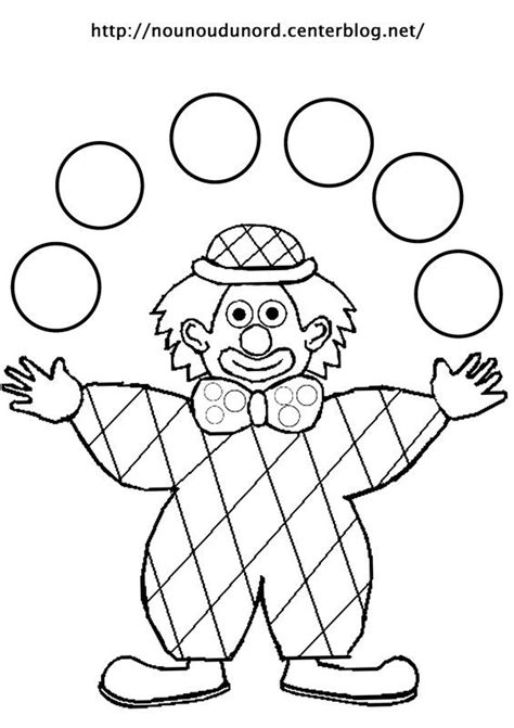 Coloriage clown arlequin jongleur dessiné par nounoudunord Coloriage