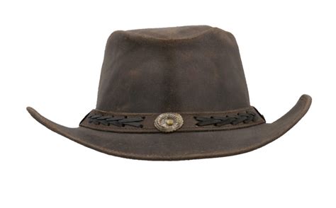 Leather Cowhide Outback Antique Hat Walker And Hawkes