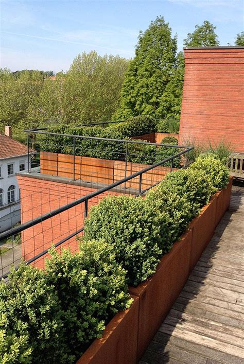 Corten steel planters have many benefits, both aesthetic and practical. Andes Trough Large Corten Steel Outdoor Planter Pot H60 ...