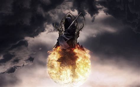 Grim Reaper Fire Ball Wallpaper 1920x1200 10622