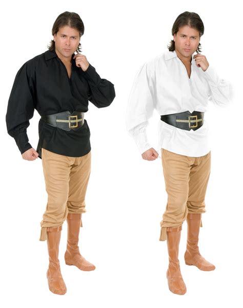 Unisex Black Pirate Shirt Costume Accessory