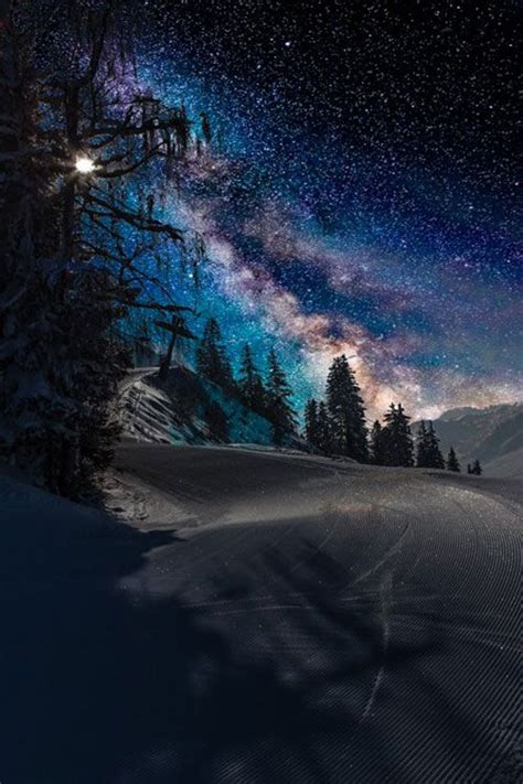 Plasmatics Life Mountains Night Landscape By
