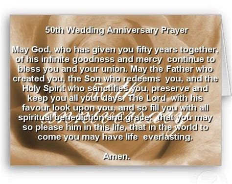 50th Wedding Anniversary Prayer Wedding Anniversary Prayer 50th