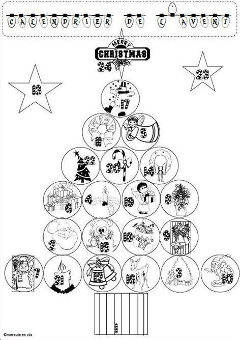 49+ Coloriage Calendrier De L Avent