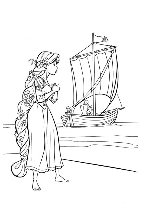 Rapunzel Color Pages Ship | Lego coloring pages, Disney coloring pages