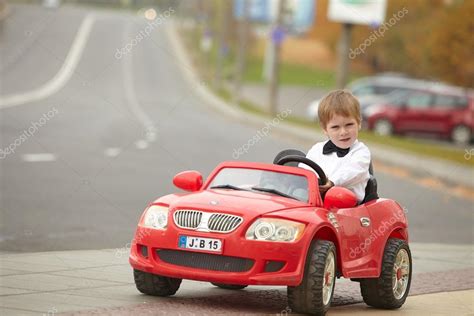 Little Boy Driving Car Little Boy Driving Car — Stock Photo