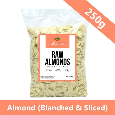 Blanched Sliced Almonds 250g 1kg By Nutty Farm Lazada Ph