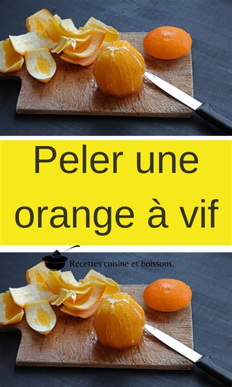 Peler Une Orange à Vif Nourriture Délicieuse Cuisine Et Boissons