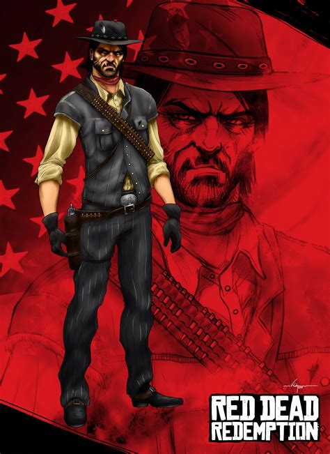 Artstation Red Dead Redemptions John Marston Illustration
