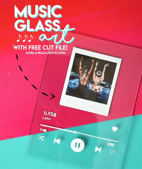 (tiktok) | easy and cheap! Spotify Music Glass Art - A girl and a glue gun